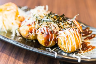 Fried Takoyaki topları hamur tatlısı