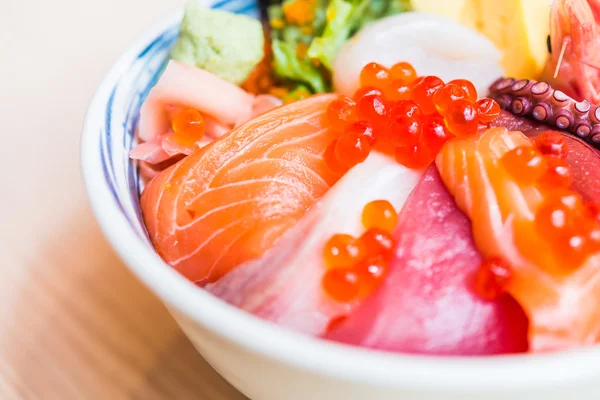 Sashimi plato de arroz crudo de pescado —  Fotos de Stock