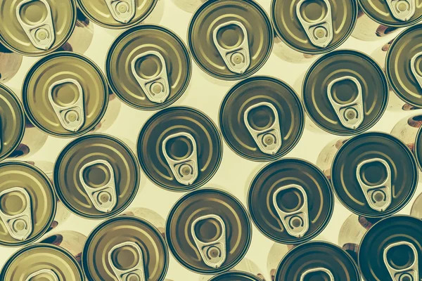 Top view of aluminum cans — Stock Photo, Image