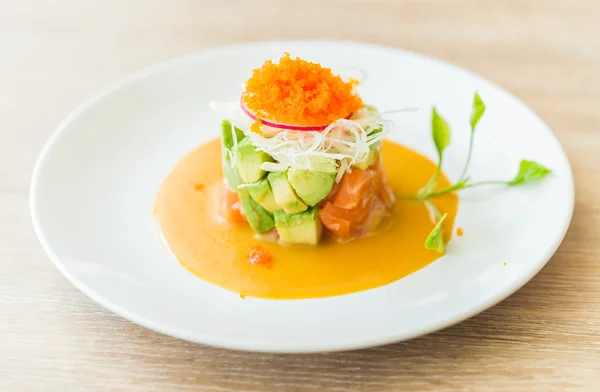 Tartar lax sallad — Stockfoto