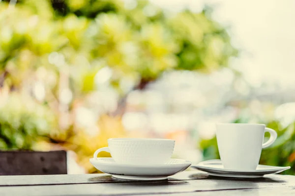 Xícaras de café branco — Fotografia de Stock