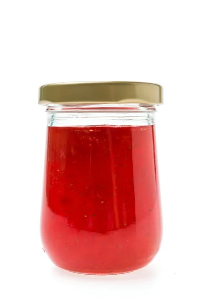 Pot de confiture de fraises — Photo