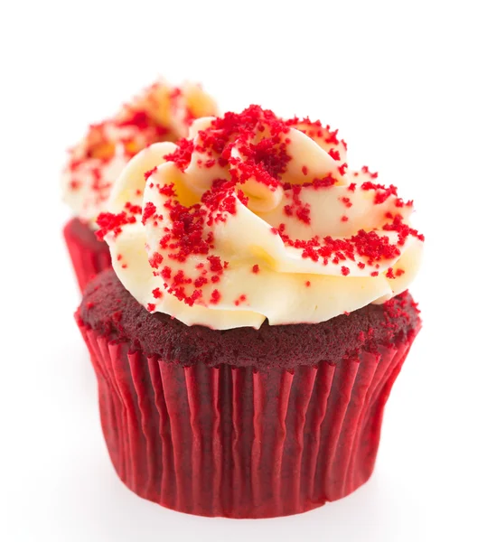 Cupcakes en velours rouge — Photo