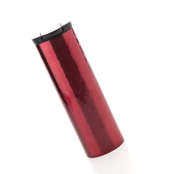 Red coffee tumbler thermos — Stock Photo, Image