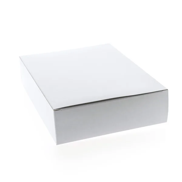 Caja blanca vacía en blanco — Foto de Stock