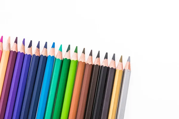 Renkli kalemler sırası. — Stok fotoğraf