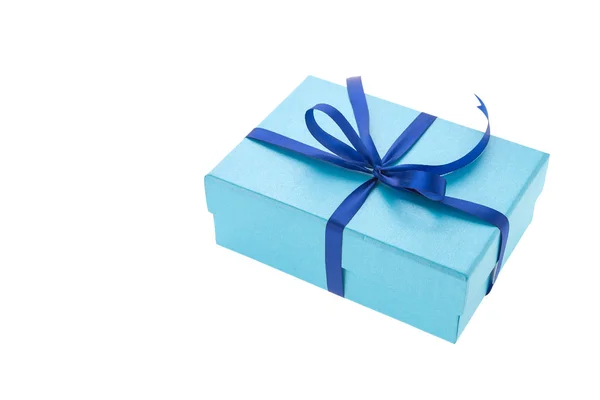 Blå presentförpackning — Stockfoto