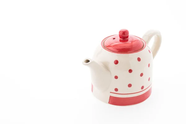 Polka dot tea pot — Stock Photo, Image