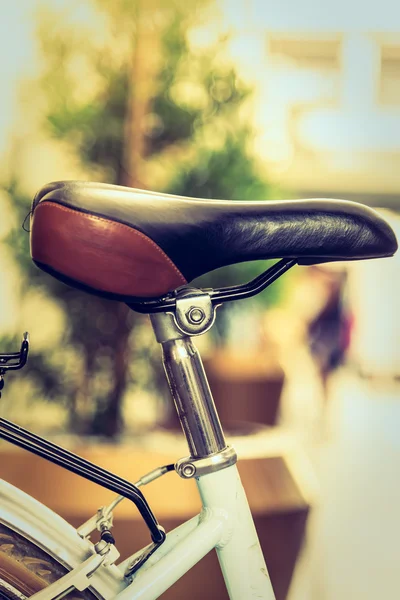 Vintage bicycle saddle — Stock Photo, Image