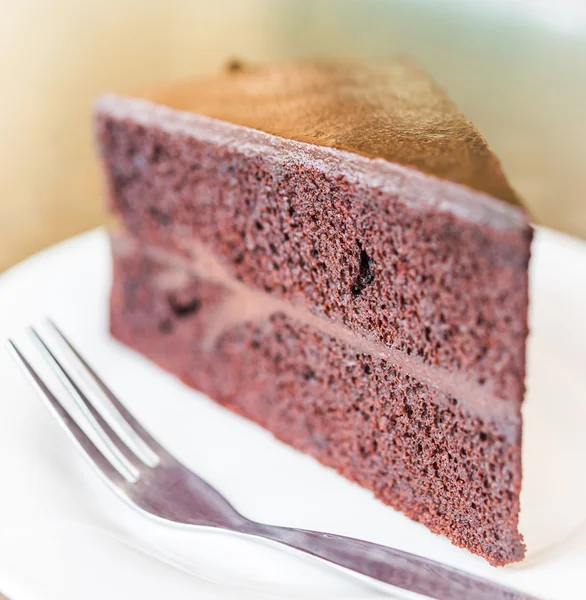 Torta al cioccolato fondente — Foto Stock