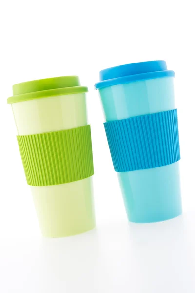 Kaffeetassen aus Kunststoff — Stockfoto