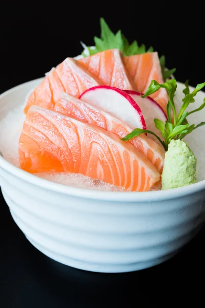 Salmão cru sashimi — Fotografia de Stock