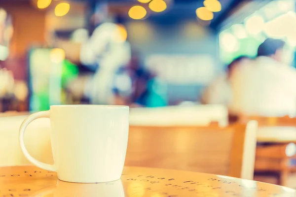 Xícara de café na cafeteria — Fotografia de Stock