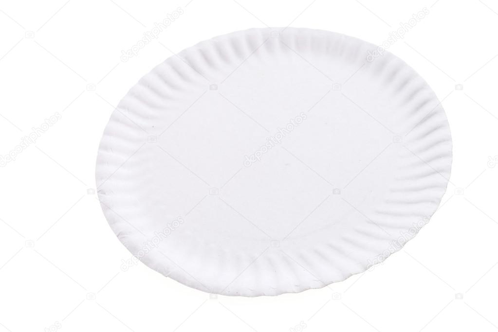white Paper plate
