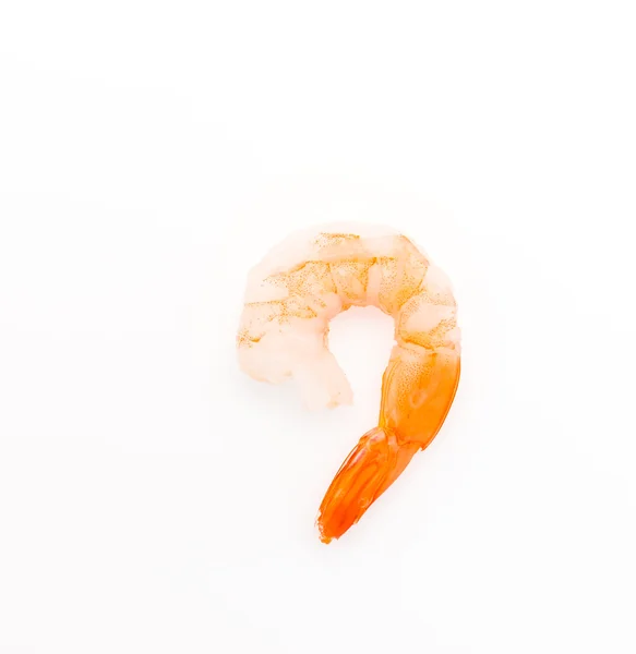 Crevettes isolées sur blanc — Photo