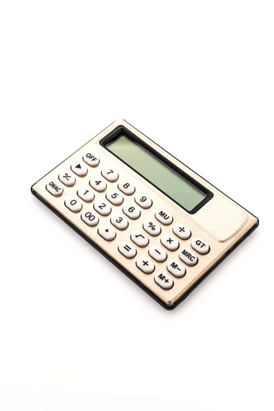 Calcolatrice isolata su bianco — Foto Stock