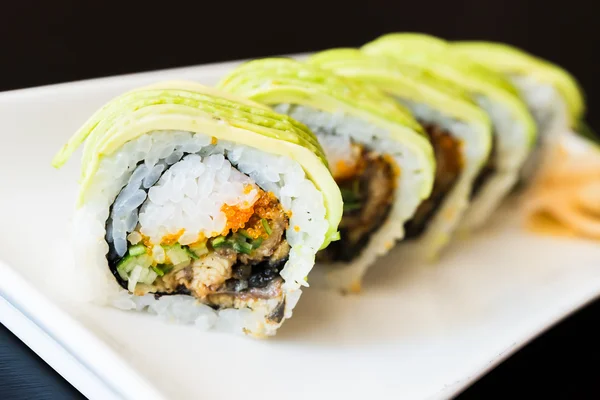 Avocado Sushi Roll — Stockfoto