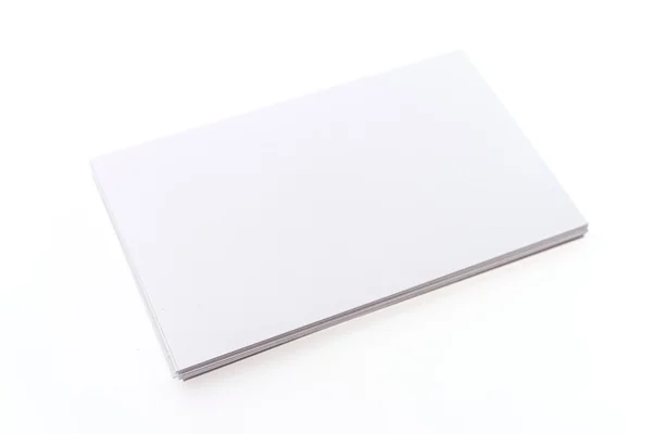 Tyhjä valkoinen kortti — kuvapankkivalokuva