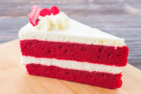 Bolo de veludo vermelho — Fotografia de Stock