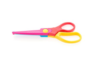 Makas beyaz arkaplanda izole edildi