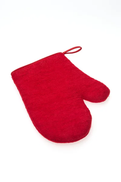 Red Christmas glove — Stock Photo, Image