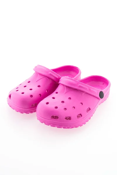 Sandálias de borracha rosa — Fotografia de Stock