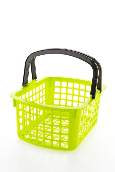 Carrello di plastica shopping — Foto Stock