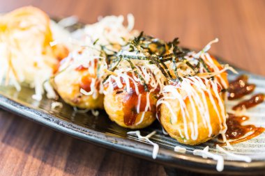 Fried Takoyaki topları hamur tatlısı