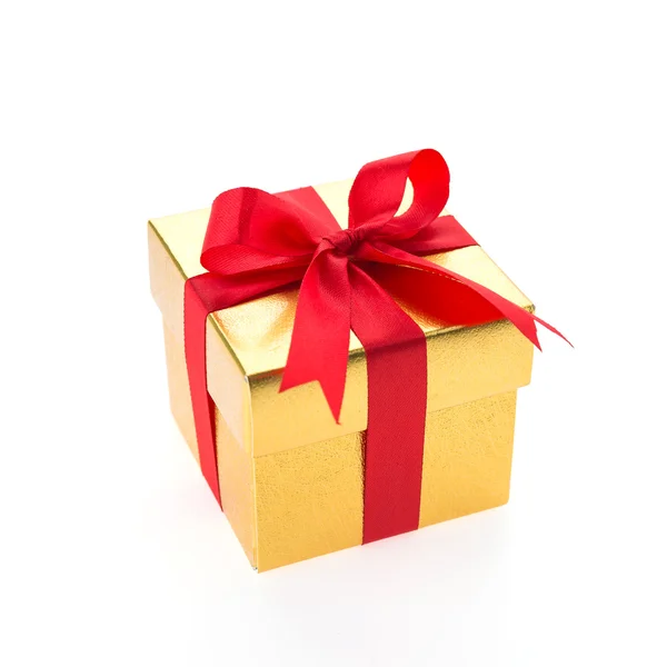 Weihnachten Gold Geschenk-Box — Stockfoto