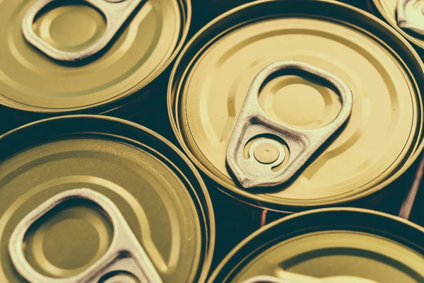 アルミ缶のトップ ビュー — ストック写真