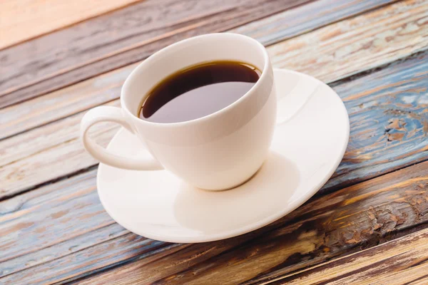 Caffè nero in tazza bianca — Foto Stock