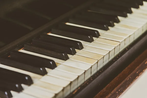 Black and white piano keys — Stock Photo, Image