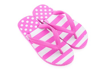 flip flop beyaz zemin üzerine