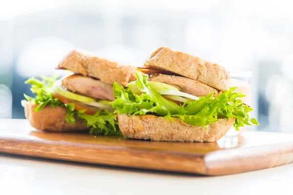 Chicken Sandwich and french fries — Stock Photo, Image