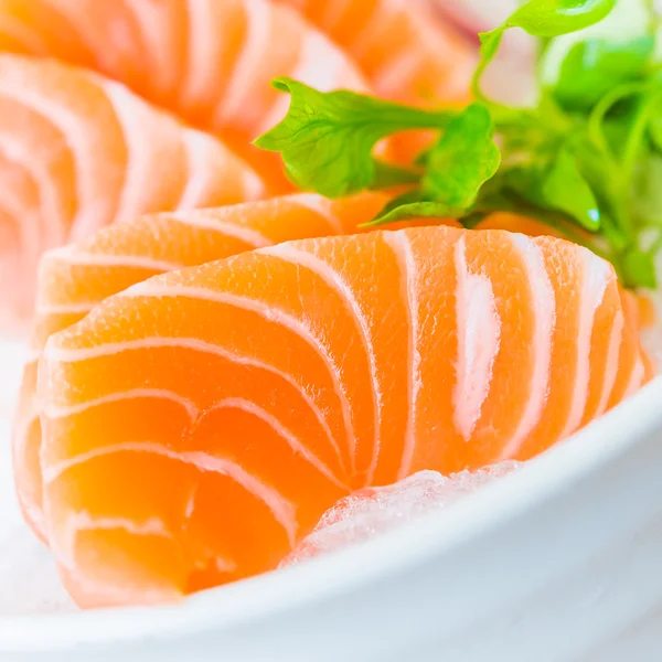 Raw salmon sashimi — Stock Photo, Image