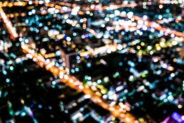 Soyut şehir bokeh ışık