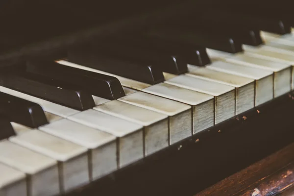 Black and white piano keys — Stock Photo, Image