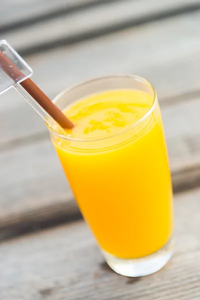 Orange juice glass — Stock Photo, Image