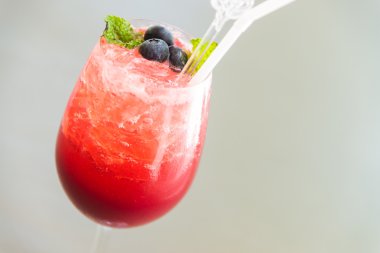 Red berry cocktail clipart