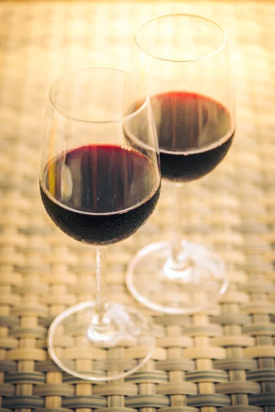 Verres à vin rouge — Photo