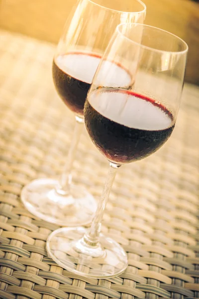 赤ワイングラス — ストック写真
