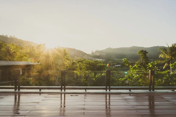 Outdoor balcony deck — Stock Photo, Image