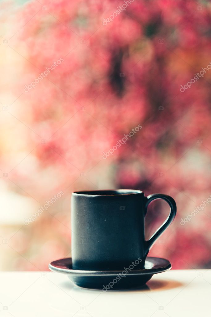 Coffee cup in coffee shop