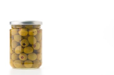 kavanoz içinde yeşil zeytin