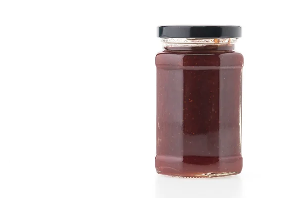 Strawberry jam jar — Stock Photo, Image