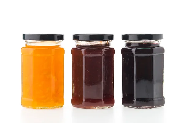 Jam jars bottles — Stock Photo, Image