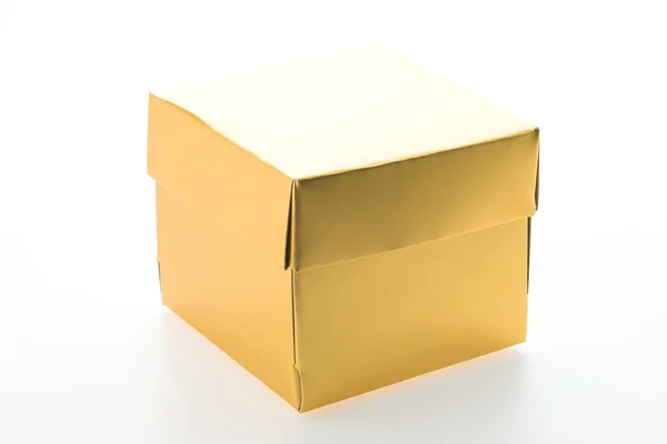 Goldene Geschenkbox — Stockfoto