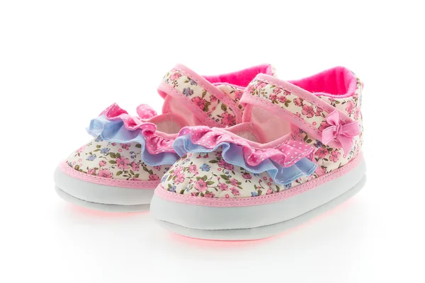 Baby girl flower shoes — Stockfoto