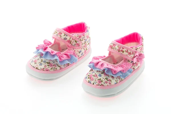 Baby girl flower shoes — Stockfoto