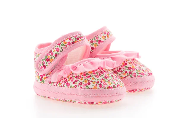 Baby girl flower shoes — 图库照片